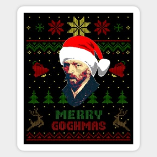 Vincent Van Gogh Funny Christmas Sticker